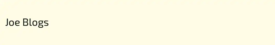 Joe Blogs
